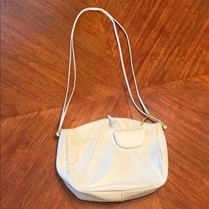 Goldpfeil Vintage white leather shoulder bag
